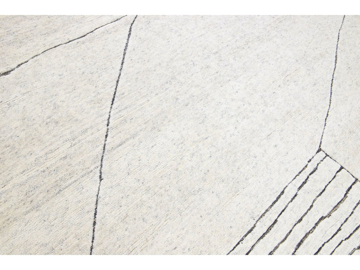 Modern Moroccan Wool Rug 8 X 10