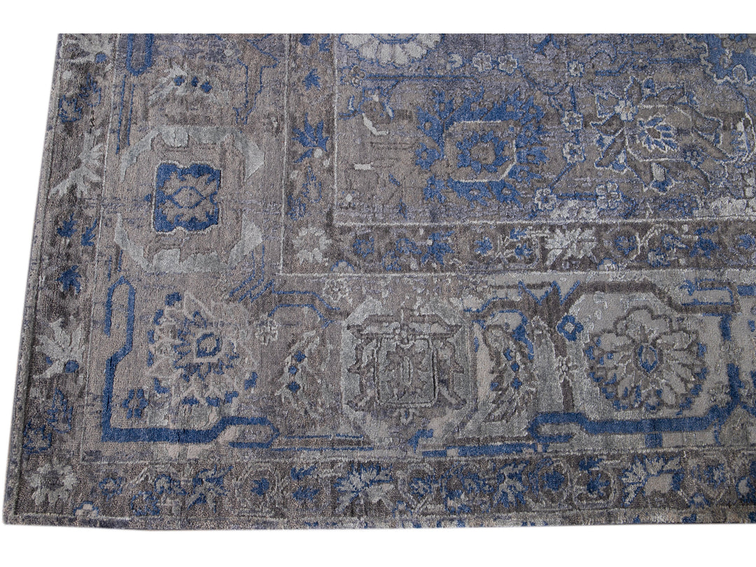 21st Century Mahal Style Wool Rug 9 x 12