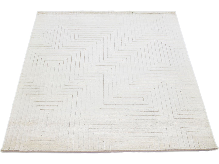 Modern Moroccan Wool Rug 8 X 10