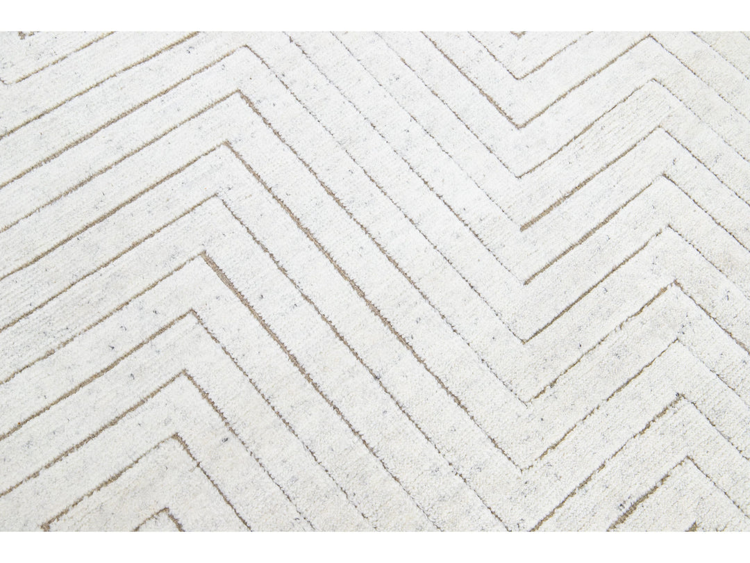 Modern Moroccan Wool Rug 8 X 10