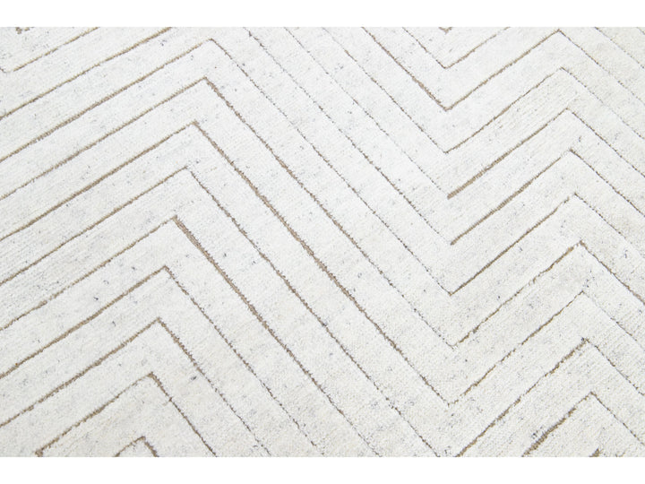 Modern Moroccan Wool Rug 8 X 10