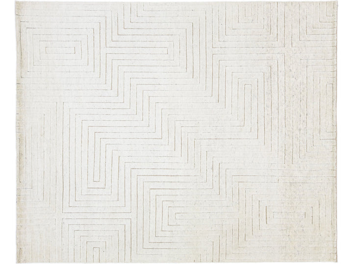Modern Moroccan Wool Rug 8 X 10