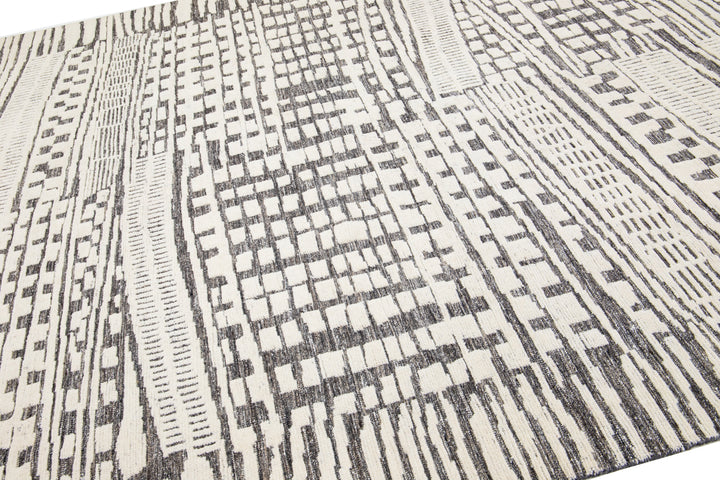 Modern Moroccan Wool Rug 8 X 10
