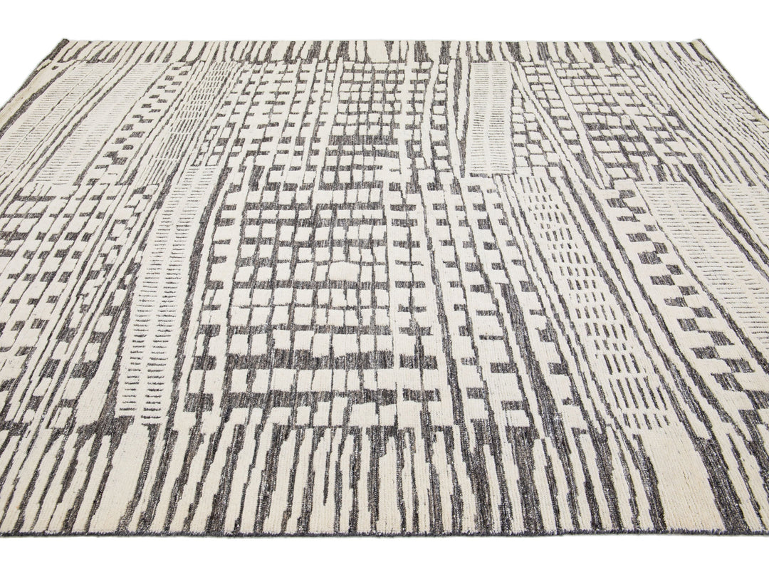 Modern Moroccan Wool Rug 8 X 10