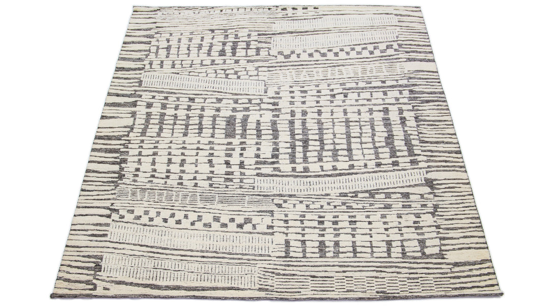 Modern Moroccan Wool Rug 8 X 10