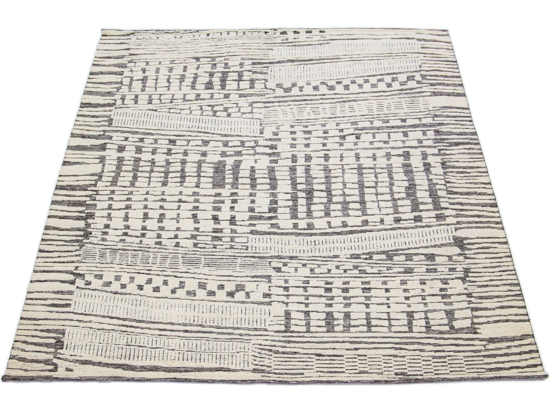 Modern Moroccan Wool Rug 8 X 10