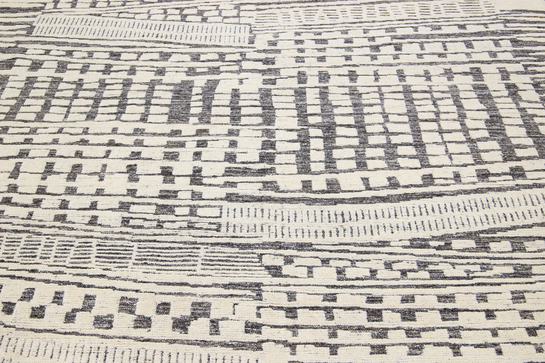 Modern Moroccan Wool Rug 8 X 10
