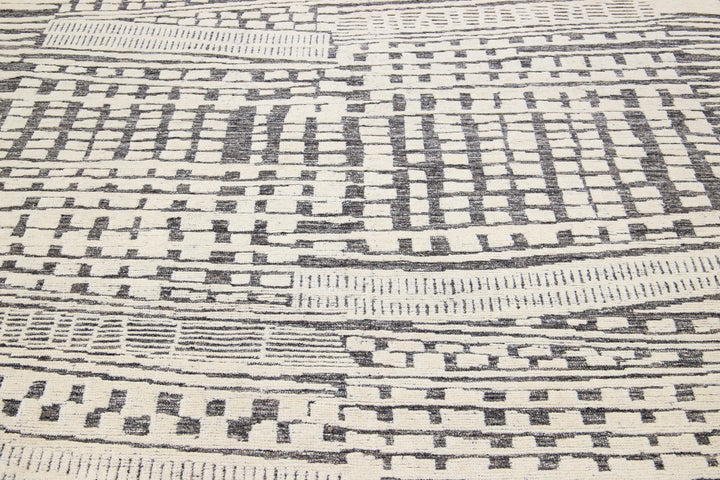 Modern Moroccan Wool Rug 8 X 10