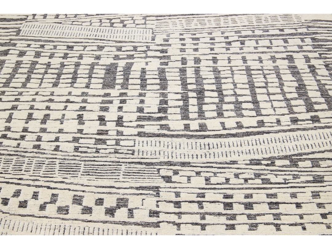 Modern Moroccan Wool Rug 8 X 10