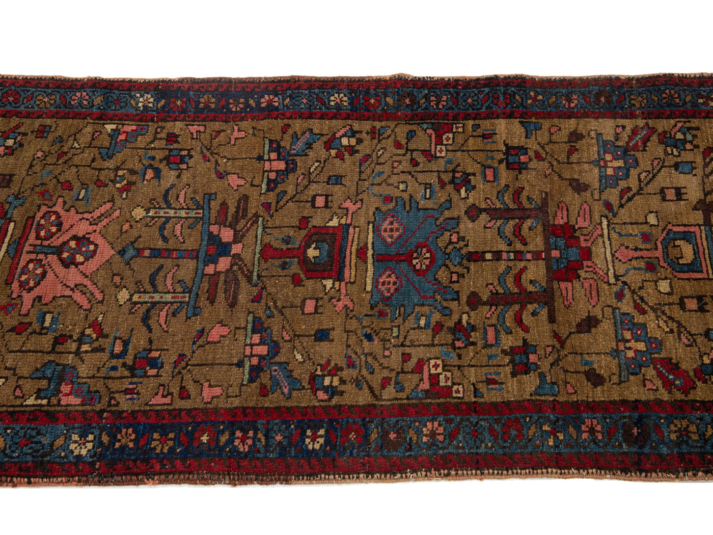 Antique Heriz Wool Runner 2 X 9