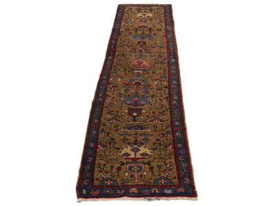 Antique Heriz Wool Runner 2 X 9