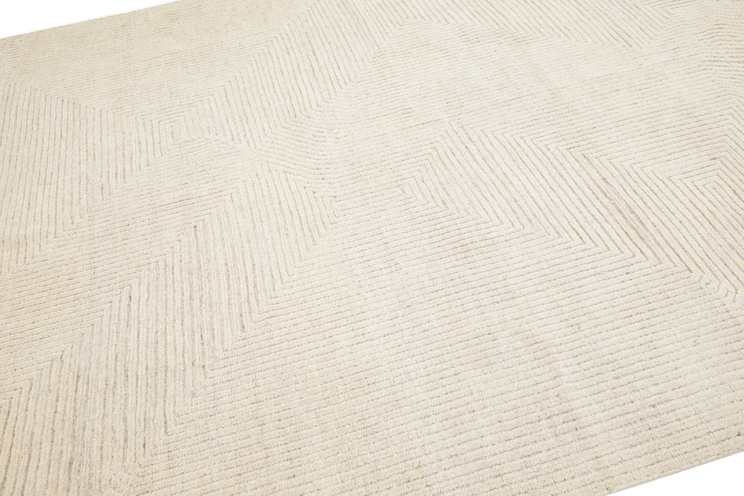 Modern Moroccan Wool Rug 8 X 10
