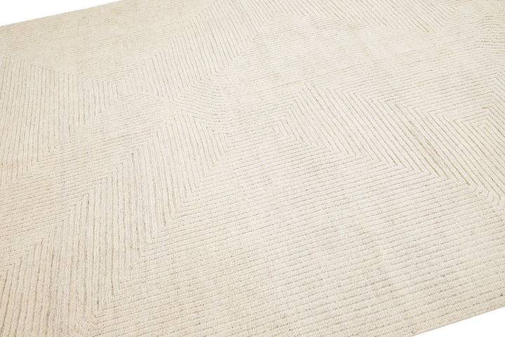 Modern Moroccan Wool Rug 8 X 10