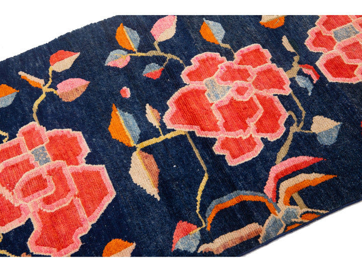 Antique Chinese Art Deco Wool Rug 3 X 5