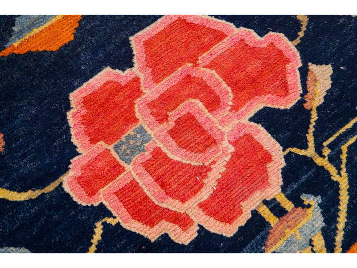 Antique Chinese Art Deco Wool Rug 3 X 5