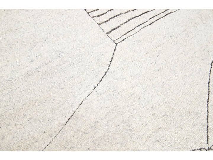 Modern Moroccan Wool Rug 8 X 10