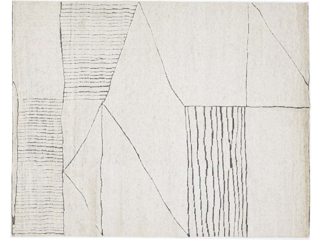 Modern Moroccan Wool Rug 8 X 10