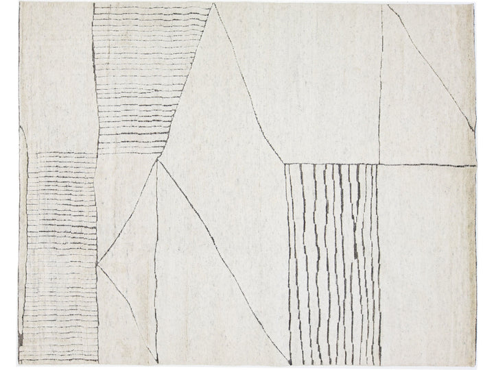 Modern Moroccan Wool Rug 8 X 10