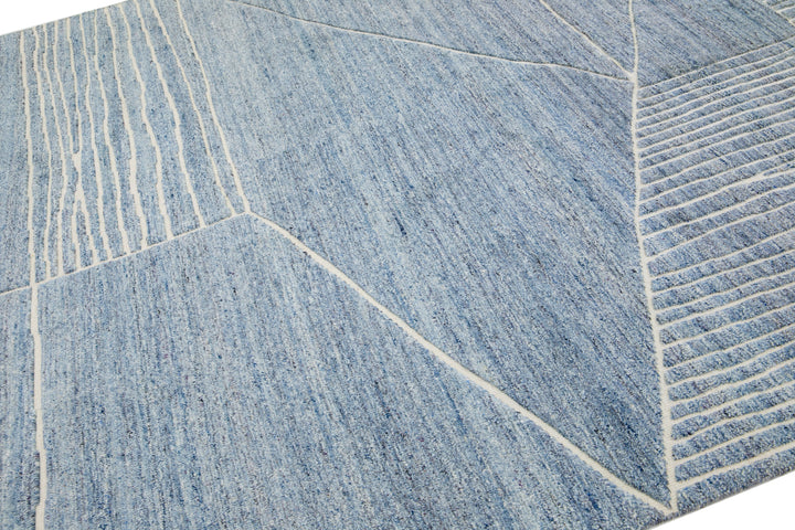Modern Moroccan Wool Rug 8 X 10