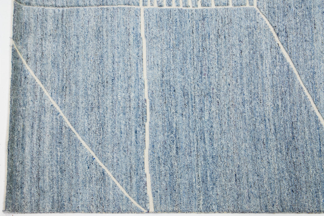 Modern Moroccan Wool Rug 8 X 10