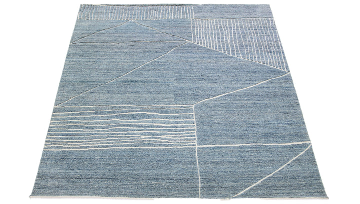 Modern Moroccan Wool Rug 8 X 10