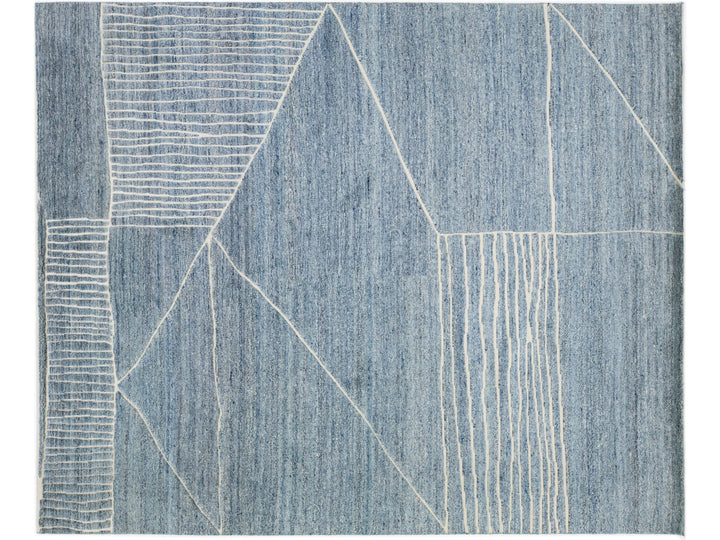 Modern Moroccan Wool Rug 8 X 10