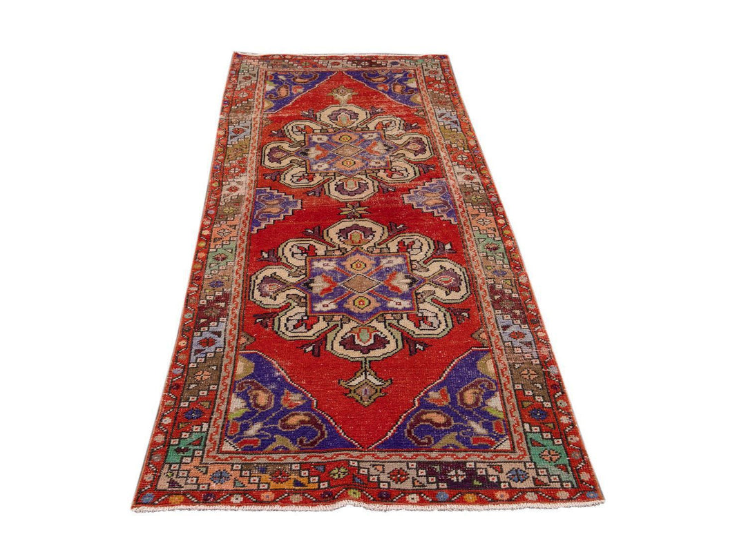Mid 20th Century Vintage Turkish Wool Runner Rug, 3 X 8
