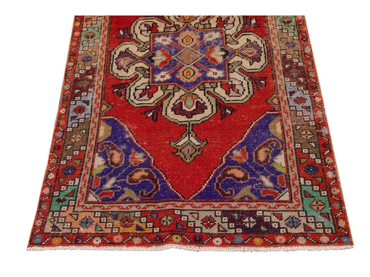 Mid 20th Century Vintage Turkish Wool Runner Rug, 3 X 8