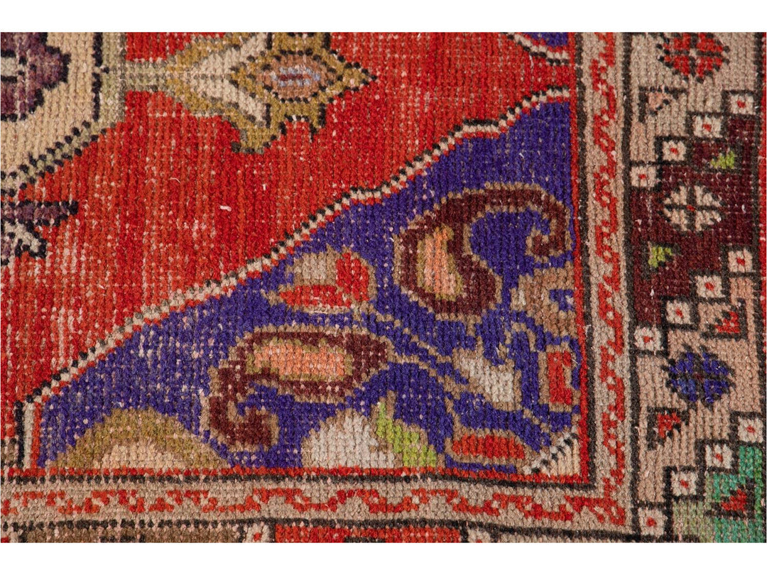 Mid 20th Century Vintage Turkish Wool Runner Rug, 3 X 8