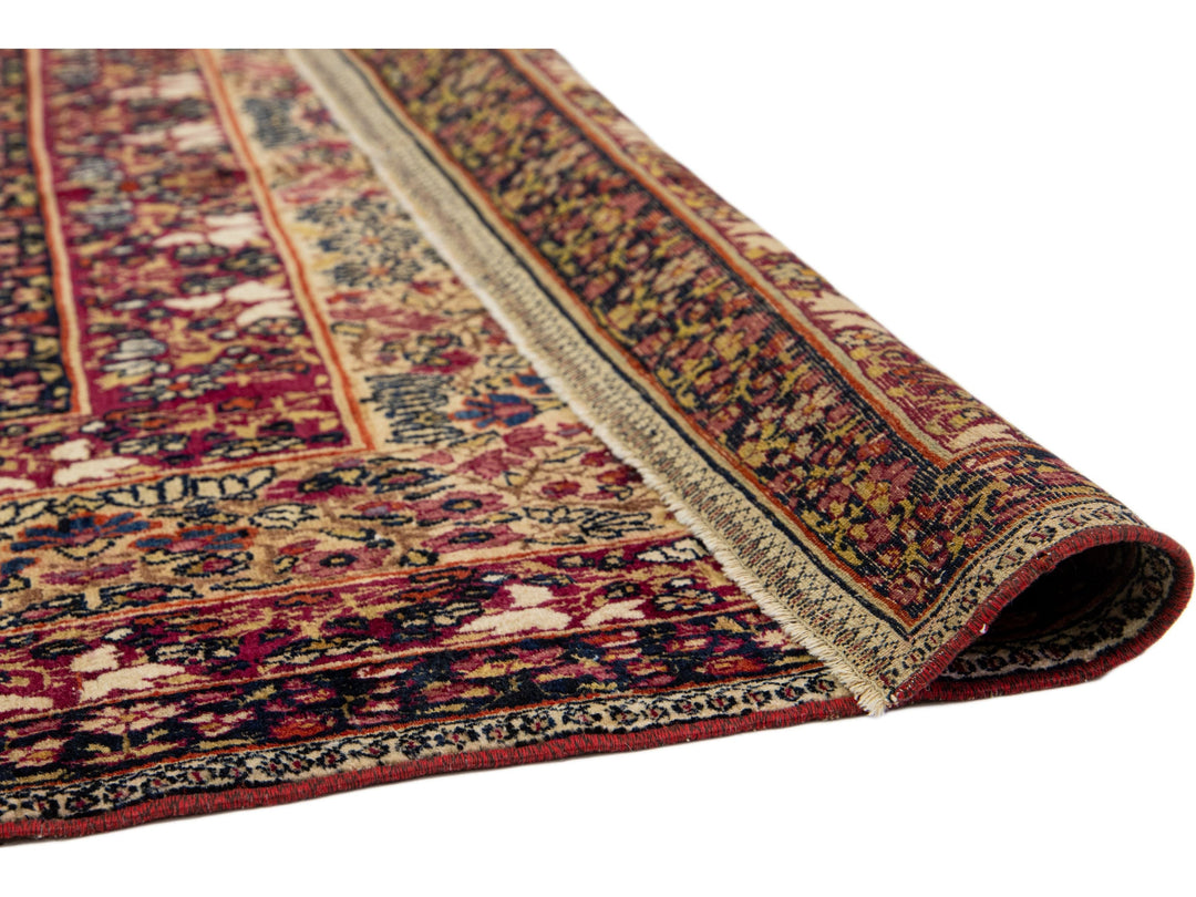 Antique Kerman Wool Rug 10 X 14