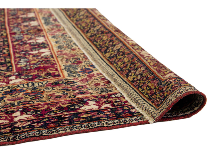 Antique Kerman Wool Rug 10 X 14