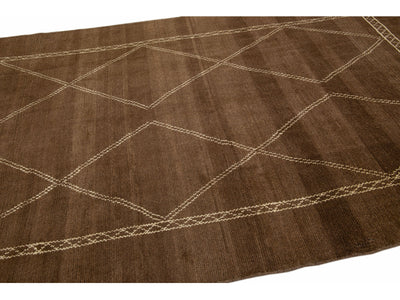 Modern Moroccan Wool Rug 6 X 10