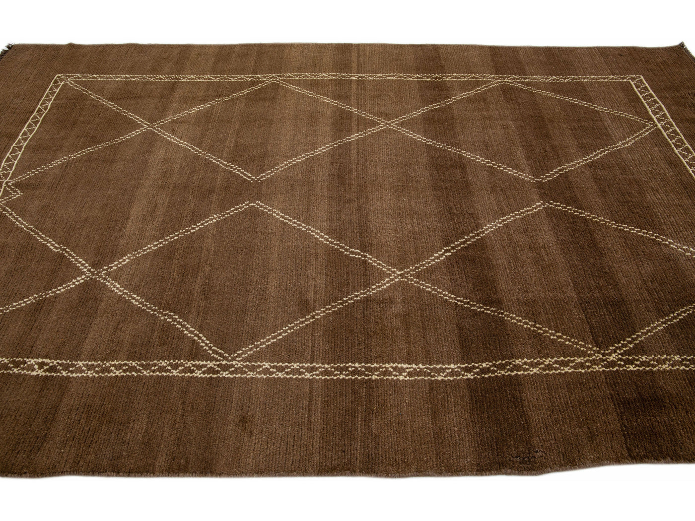 Modern Moroccan Wool Rug 6 X 10