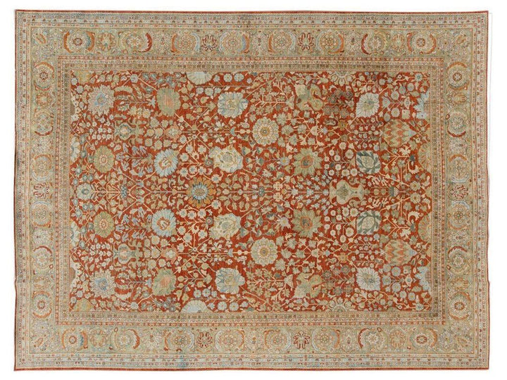 Vintage Tabriz Wool Rug 10 X 13