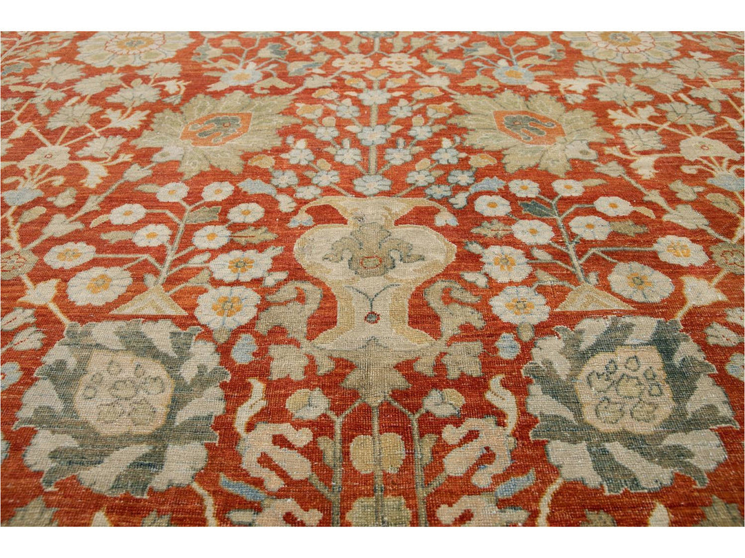 Vintage Tabriz Wool Rug 10 X 13
