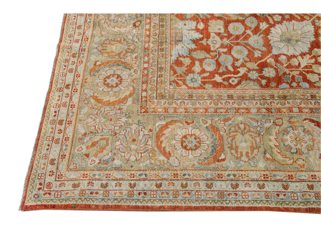 Vintage Tabriz Wool Rug 10 X 13