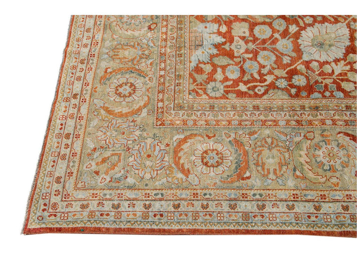 Vintage Tabriz Wool Rug 10 X 13