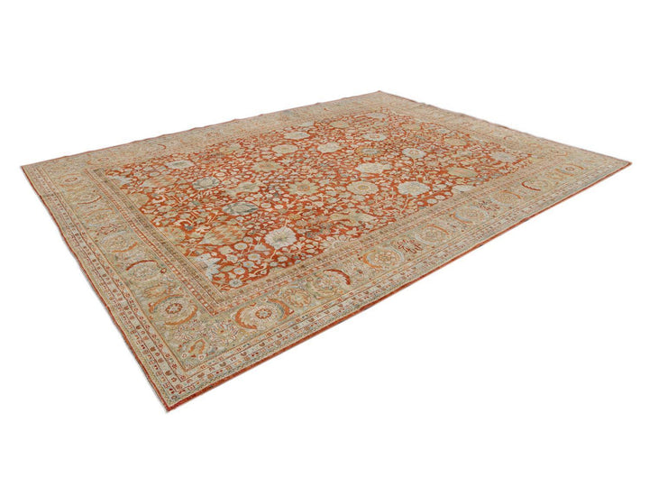 Vintage Tabriz Wool Rug 10 X 13
