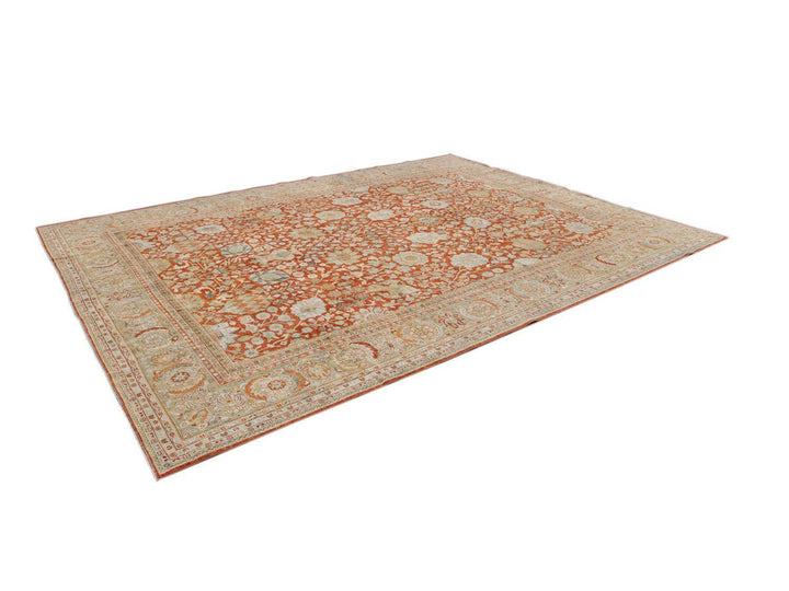 Vintage Tabriz Wool Rug 10 X 13