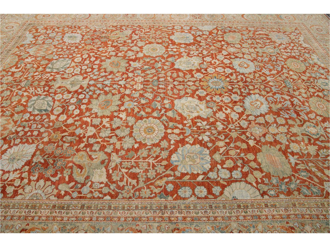 Vintage Tabriz Wool Rug 10 X 13