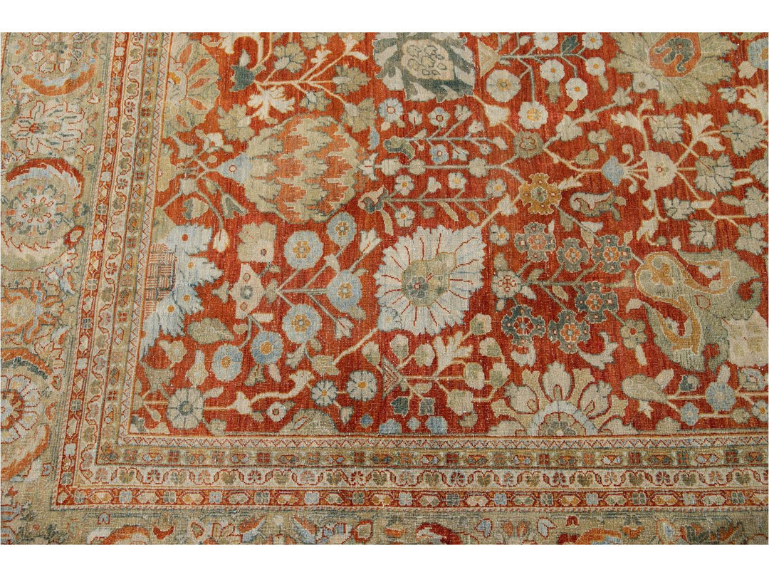 Vintage Tabriz Wool Rug 10 X 13