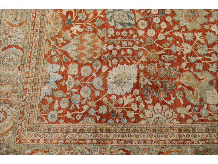 Vintage Tabriz Wool Rug 10 X 13