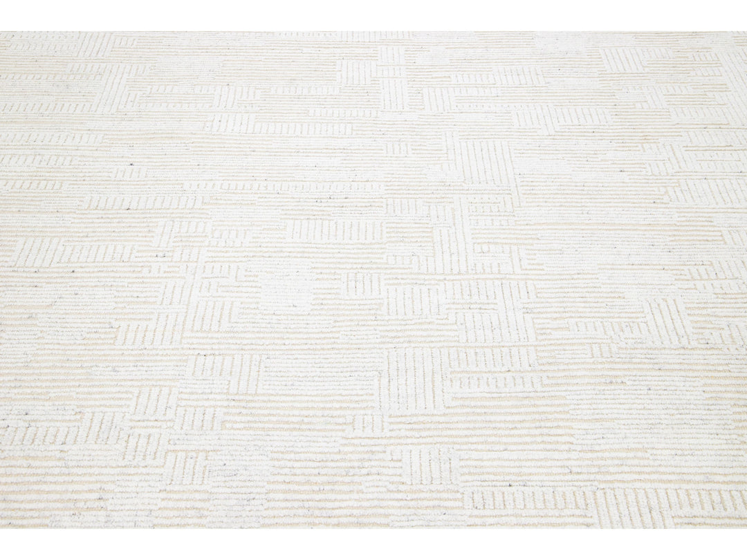 Modern Moroccan Wool Rug 8 X 10