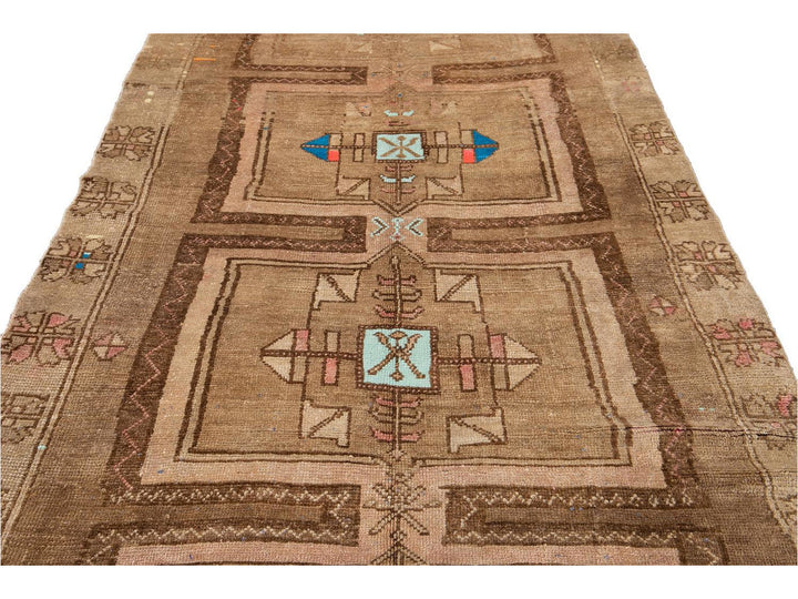 Mid-20th century Vintage Kars Runner Wool Rug 6' x 13'