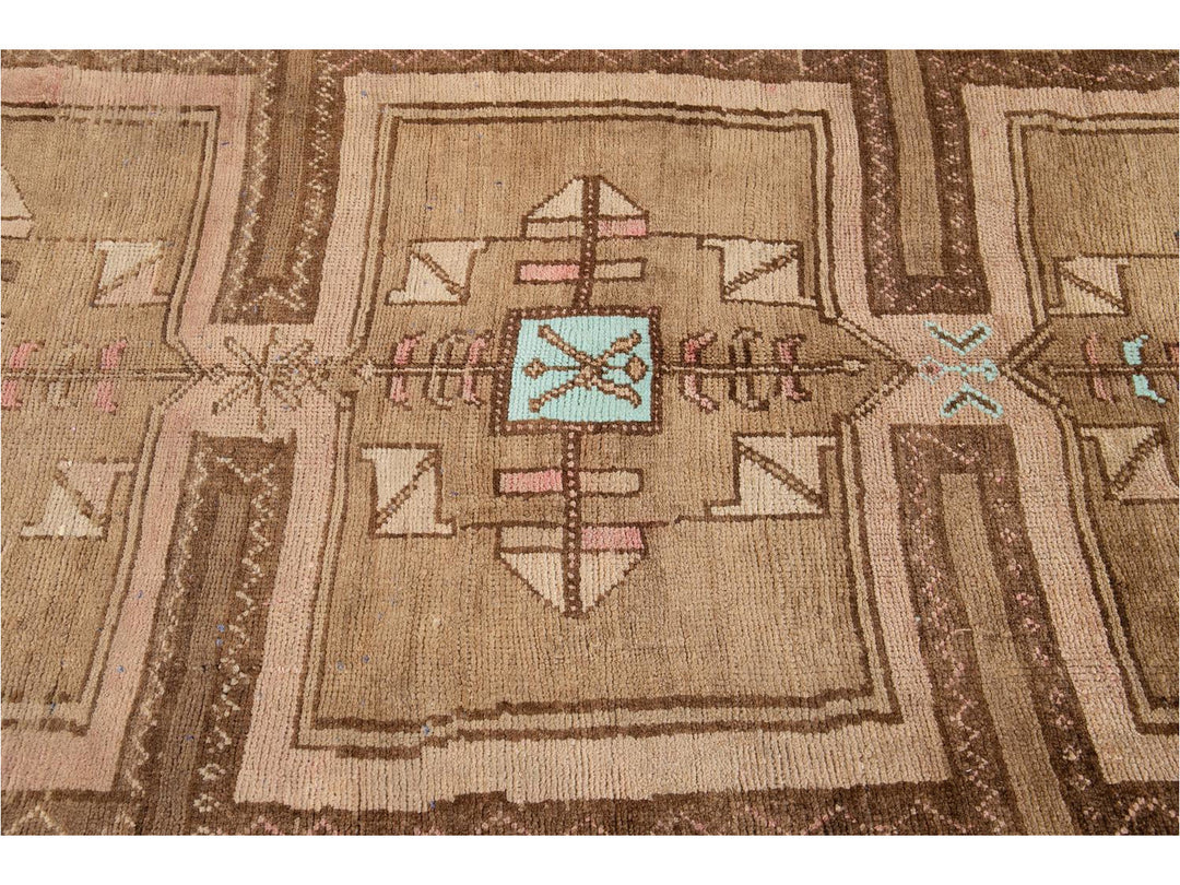 Mid-20th century Vintage Kars Runner Wool Rug 6' x 13'