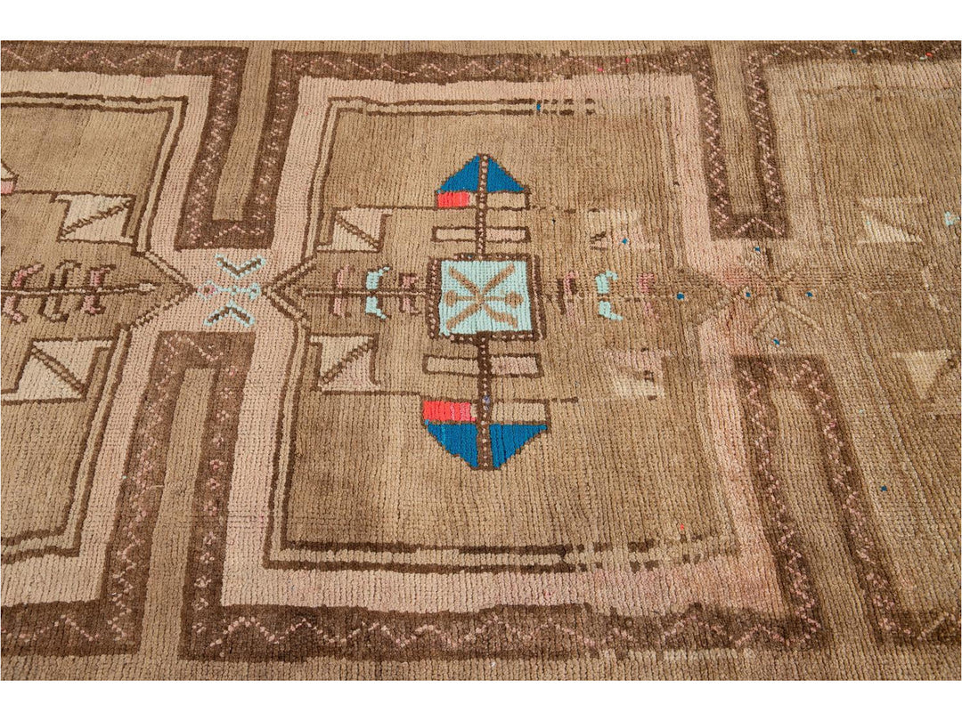 Mid-20th century Vintage Kars Runner Wool Rug 6' x 13'