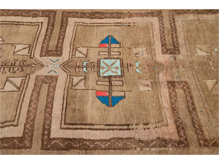 Mid-20th century Vintage Kars Runner Wool Rug 6' x 13'