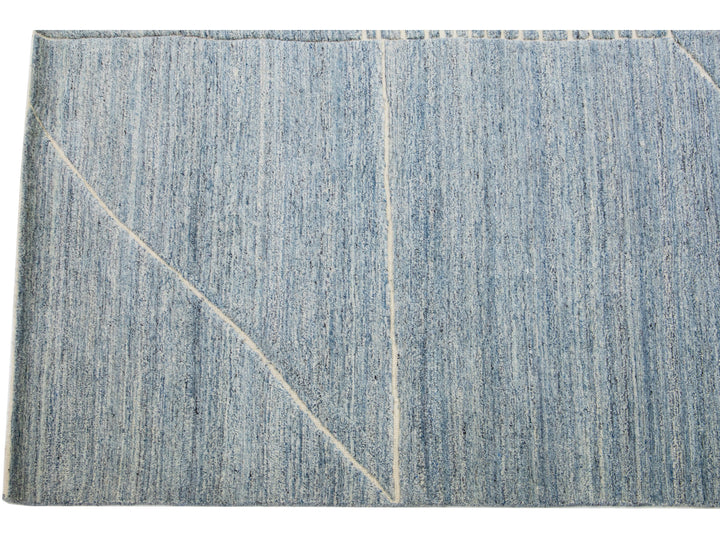 Modern Moroccan Wool Rug 10 X 14