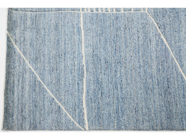 Modern Moroccan Wool Rug 10 X 14