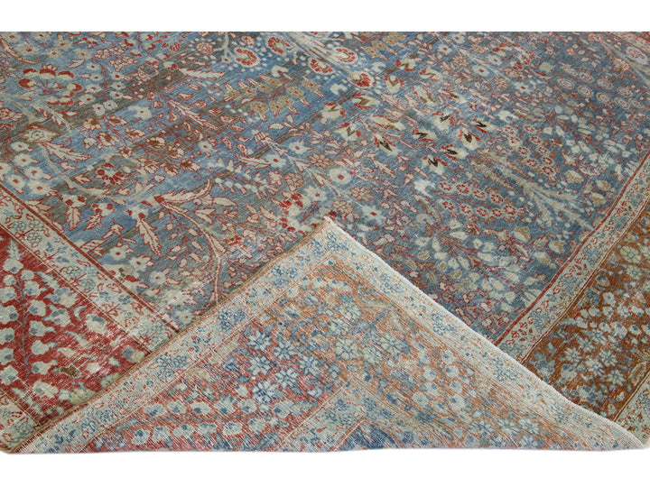 Antique Tabriz Wool Rug 9 X 13